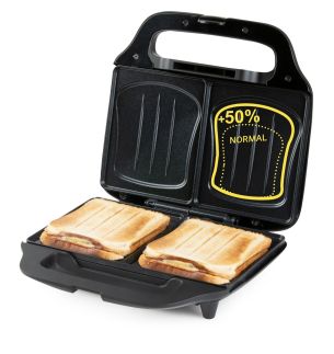 Sendvičovač na 2 XL sendviče - černý - DOMO DO9297C, Příkon: 900W