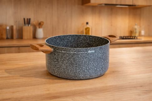 DOMO hrnec Ecopan 24 cm 4,5 l, GRANIT, indukce