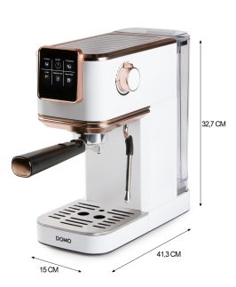 Espresso kávovar 3v1 - pákový, na pody i na kapsle - DOMO DO746K, 1 350 W, 20 Bar, nádržka na vodu 1,1 litru