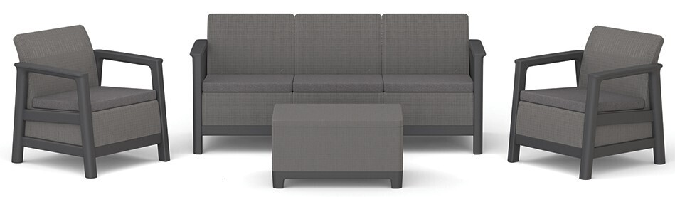 SCANDI LINEA 3 SEATERS SET - Mountain Grey/Grafit