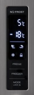 Lednice kombinovaná s mrazákem - šedá - DOMO DO987BFK, Objem chladničky: 219 l, Objem mrazáku: 104 l, Třída: E