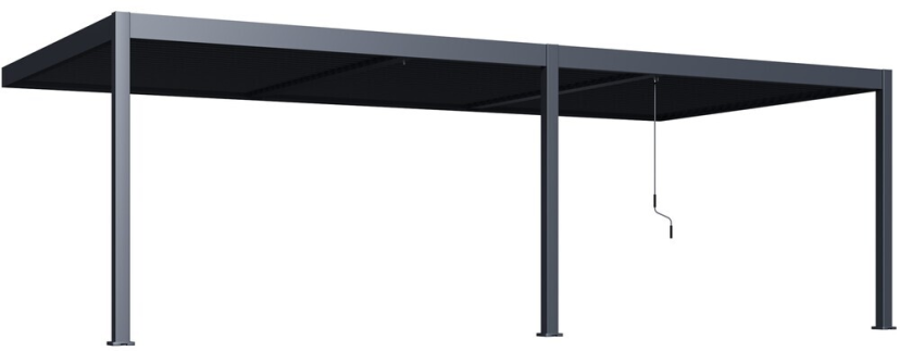 Bioklimatická pergola INTRO DUO 8x4 m, hliník - do stěny