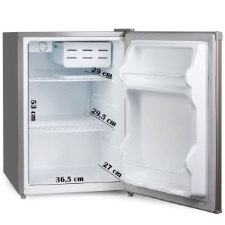 Lednice s mrazící přihrádkou - stříbrná - PRIMO PR154FR, Objem: 66 l *, Třída: E, (š x h x v): 44,5 x 51 x 63 cm
