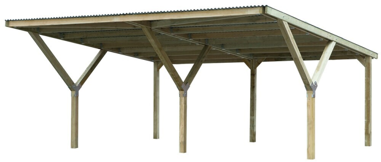 WEKA Dřevěný přístřešek na auto Y 612 (5,9x6 m)