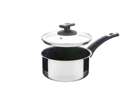 Rendlík CERAMMAX PRO COMFORT s rukojetí, s poklicí, průměr 18 cm, objem 2.0 l, keramický povrch černý granit