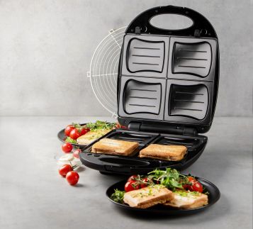 Sendvičovač 2v1 na 4 sendviče / vafle - DOMO DO9295C, Příkon: 1200 W