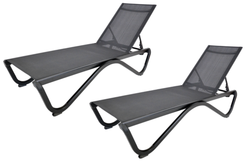 Lehátko ZWL-515 DUO hliníkové - černé