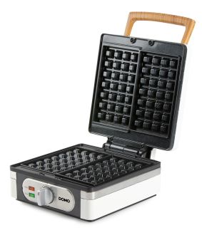 Vaflovač 4x7 s termostatem - bílý - DOMO DO9274W, 1 400 W, manuální termostat, keramický nepřilnavý povrch
