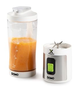 Aku smoothie mixér X-Power to go 120W - bílý - DOMO DO752BL, Příkon:120 W, Objem: 600 ml, USB dobíjení, dlouhá výdrž baterie