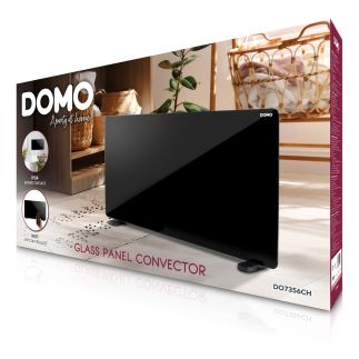 Skleněný teplovzdušný konvektor s WIFI - DOMO DO7356CH, Příkon: 2 000 W, WIFI, dálkový ovladač, IP24, ECO funkce