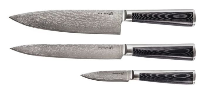G21 Sada nožů Damascus Premium, Box, 3ks