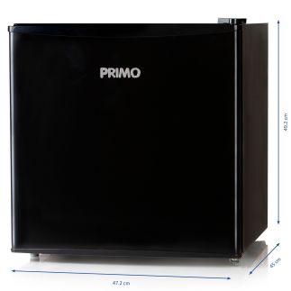 Mini lednice s mrazící přihrádkou - černá - E - PRIMO PR126FR, Objem: 43 l, Třída: E, (š x h x v): 47,2 x 45 x 49,5 cm