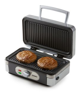 Sendvičovač - Gril - Vaflovač - 3v1 - stříbrný - DOMO DO9136C, příkon 1 000 W, termostat, stříbrný