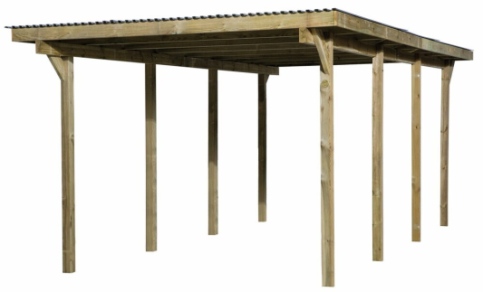 WEKA Dřevěný přístřešek na auto 606 (3x6 m)