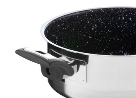 Kastrol CERAMMAX PRO COMFORT s poklicí, průměr 22 cm, objem 3.0 l, keramický povrch černý granit