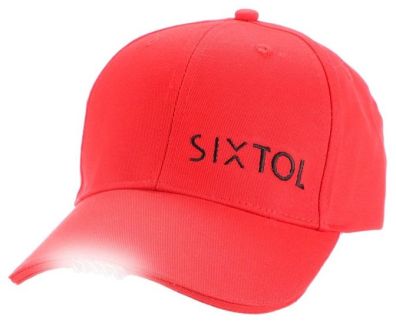 Sixtol Kšiltovka s LED světlem červená