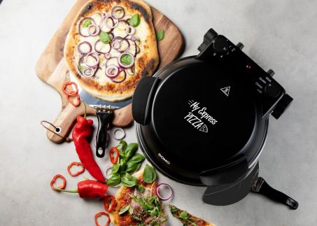 Pizza pec na čerstvou pizzu - DOMO DO9285PZ, 1200 W, až 400 °C, Ø 32 cm, žáruvzdorný keramický kámen