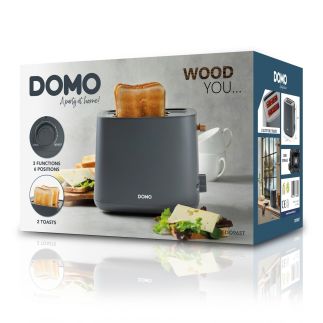 Topinkovač na 2 topinky - WOOD YOU - DOMO DO965T, 1 000 W