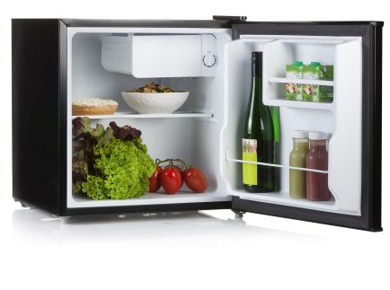 Mini lednice s mrazící přihrádkou - černá - E - PRIMO PR126FR, Objem: 43 l, Třída: E, (š x h x v): 47,2 x 45 x 49,5 cm