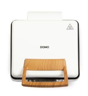 Vaflovač 4x7 s termostatem a časovačem - bílý - DOMO DO9280W, 1 520 W, manuální termostat, časovač, keramický nepřilnavý povrch