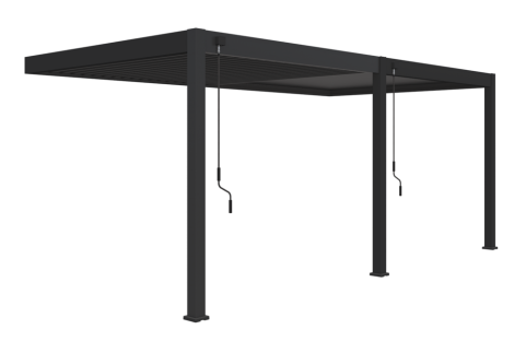 Bioklimatická pergola INTRO PLUS 6x3 m, hliník - do stěny