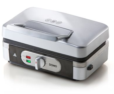 Sendvičovač - Gril - Vaflovač - 3v1 - stříbrný - DOMO DO9136C, příkon 1 000 W, termostat, stříbrný