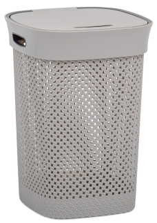 Koš na špinavé prádlo WOOLLY 50 L - šedá / antracit