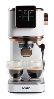 Espresso kávovar 3v1 - pákový, na pody i na kapsle - DOMO DO746K, 1 350 W, 20 Bar, nádržka na vodu 1,1 litru