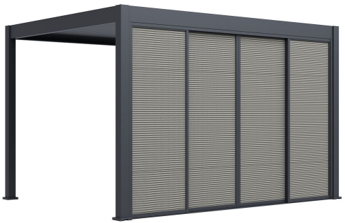 posuvná ZÁSTĚNA 4 m pro bioklimatickou pergolu - šedočerná