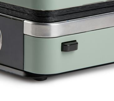 Sendvičovač - Gril - Vaflovač - 3v1 - zelený - DOMO DO9276C, příkon 1 100 W, termostat, zelená barva