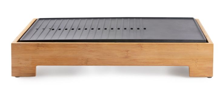 Stolní elektrický gril Plancha - Bamboo Style - DOMO DO9271G, 1 800 W, termostat, plocha 42 x 28 cm