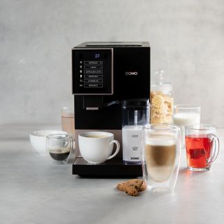 Automatický Espresso kávovar - černobronzový - DOMO DO743K, 1 350 W, 19 barů, LCD displej