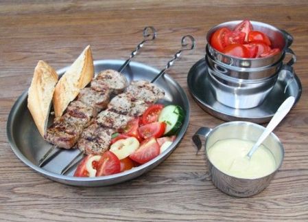 Sada plochých grilovacích jehel z nerez oceli délka 30 cm - 6 ks