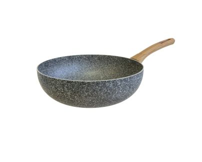 DOMO pánev Wok Ecopan 28 cm, Počet vrstev: 10, GRANIT, indukce