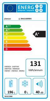 Chladnička 1dv. Zanussi ZRA21600WA