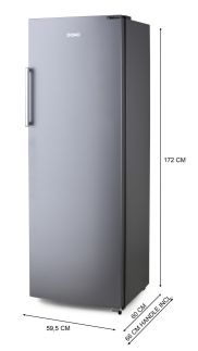 Šuplíkový mrazák - střibrnný, No Frost, 240 L - DOMO DO91204F, Objem: 240 l *, Třída: C