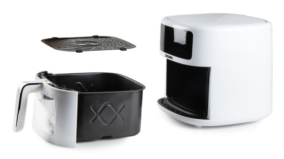 Horkovzdušná fritéza 6 l - digitální - DOMO DO1136FR, 6 L, 1500 W, průhled 