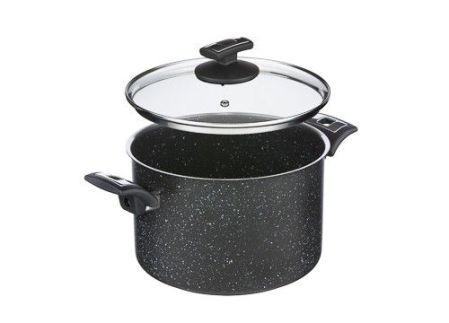 Hrnec BLACK GRANITEC s poklicí, průměr 22 cm, objem 5.5 l