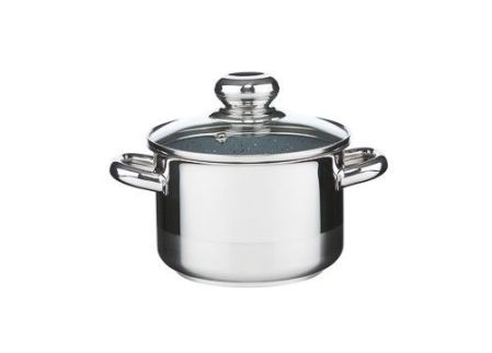 Hrnec CERAMMAX PRO STANDARD s poklicí, průměr 15 cm, objem 1.5 l, keramický povrch šedý granit