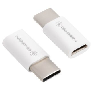 Redukce GoGEN USB-C (M) / micro USB (F), bílá