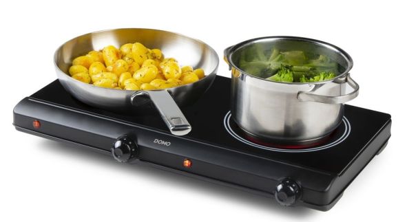 Dvouplotýnkový sklokeramický vařič - DOMO DO339KP, Příkon: 2500 W, Průměr plotny: 18 cm
