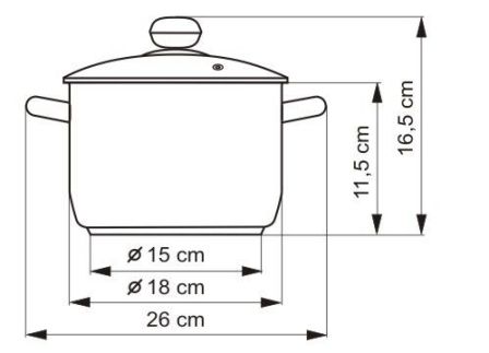 Hrnec CERAMMAX PRO STANDARD s poklicí, průměr 18 cm, objem 3.0 l, keramický povrch černý granit