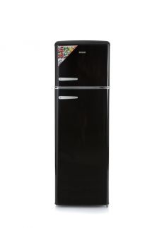Retro lednice s mrazákem nahoře - černá - DOMO DO929RKZ, Objem chladničky: 194 l, Objem mrazáku: 52 l, Třída: E