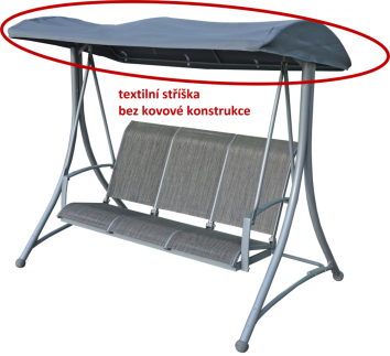 stříška k houp. HOLLYWOOD šedá