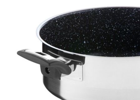 Kastrol CERAMMAX PRO COMFORT s poklicí, průměr 26 cm, objem 4.5 l, keramický povrch černý granit