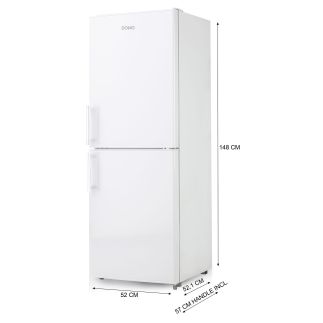 Lednice kombinovaná s mrazákem - bílá - DOMO DO91304C, Objem 93 l + 45 l *, Třída: C, (š x h x v): 52 x 54 x 148 cm