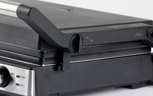 Kontaktní gril a vaflovač 2v1 - DOMO DO9287G, Keramický povrch PFAS free, Příkon: 1 800 W, Možnost otevření o 180°