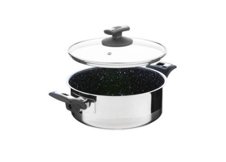 Kastrol CERAMMAX PRO COMFORT s poklicí, průměr 22 cm, objem 3.0 l, keramický povrch černý granit