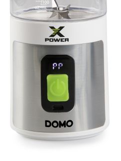 Aku smoothie mixér X-Power to go 120W - bílý - DOMO DO752BL, Příkon:120 W, Objem: 600 ml, USB dobíjení, dlouhá výdrž baterie